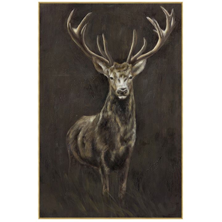 ROYAL STAG GLASS IMAGE IN GOLD FRAME 90x120cm