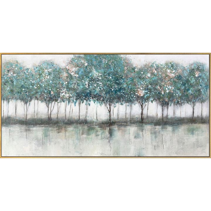 FRAMED TREES ART 150x75cm