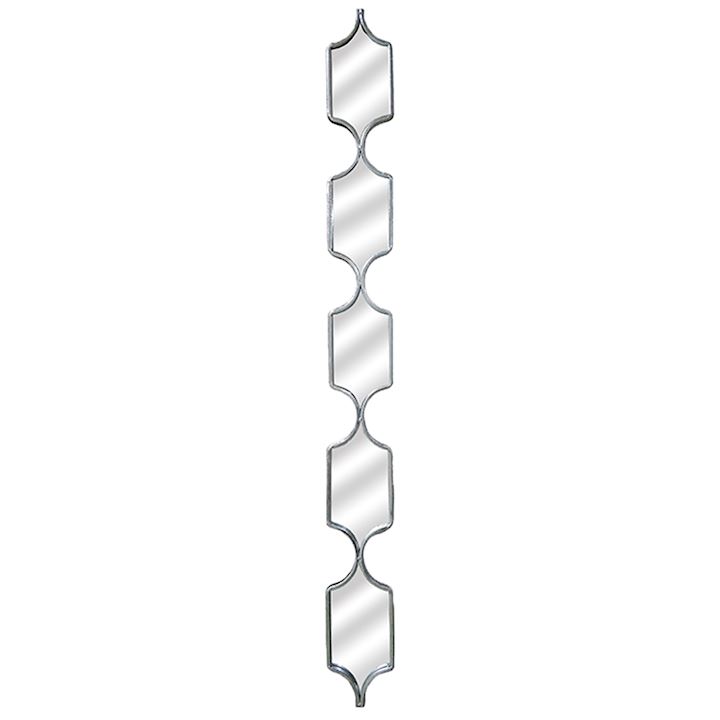 SILVER SQUARE DECORATIVE HANGING COLLAGE MIRROR 145x14cm