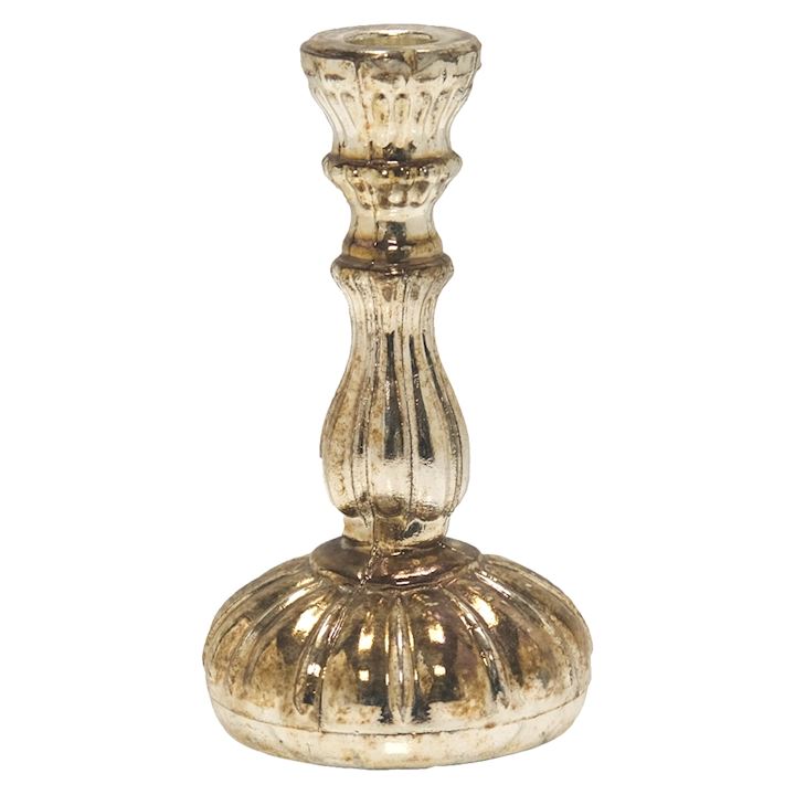 ORO DINNER CANDLE HOLDER 9x9x17cm