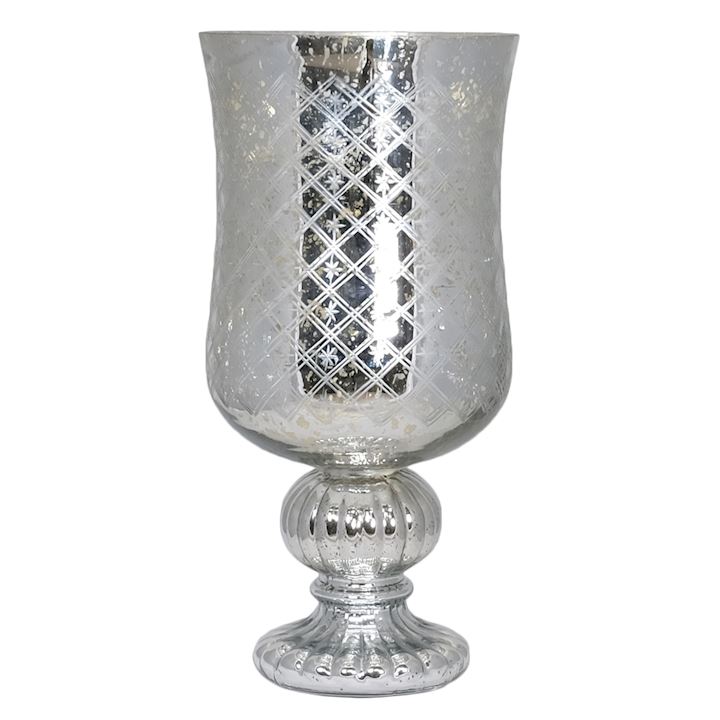 ARGENTO GLASS CANDLE LAMP 24x24x51cm