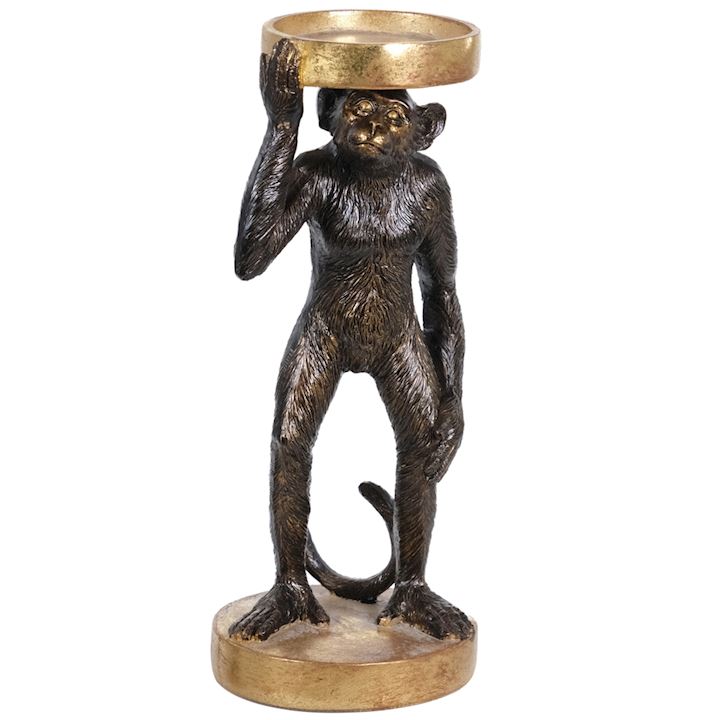 LARGE MONKEY CANDLE HOLDER 12x12x30cm