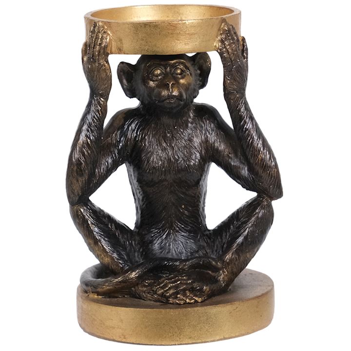 SMALL MONKEY CANDLE HOLDER 12x12x20cm