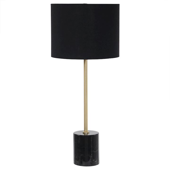 BLACK MARBLE BASE TABLE LAMP