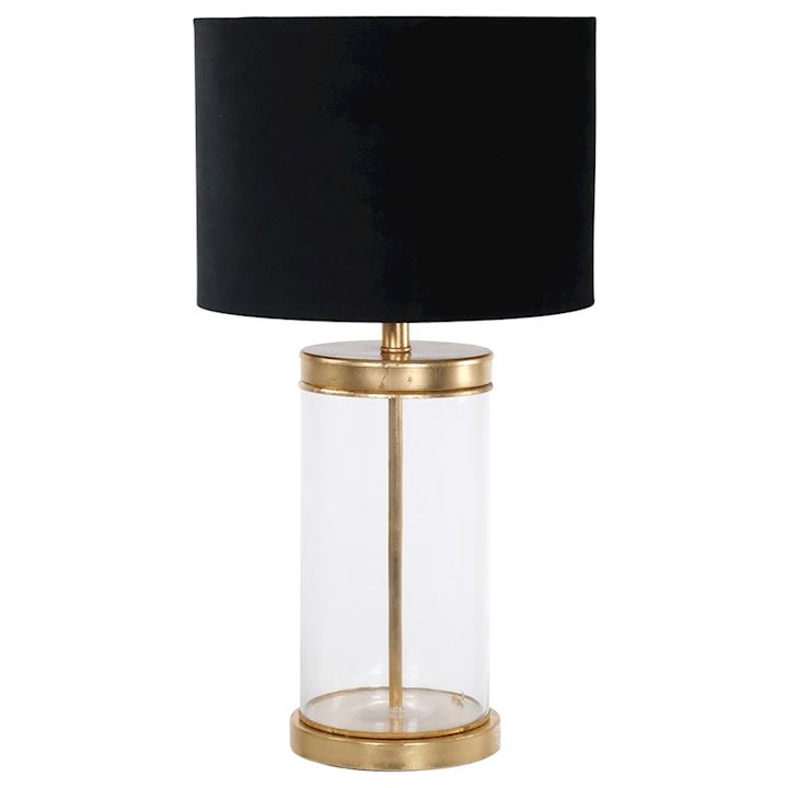 GLASS & GOLD TABLE LAMP