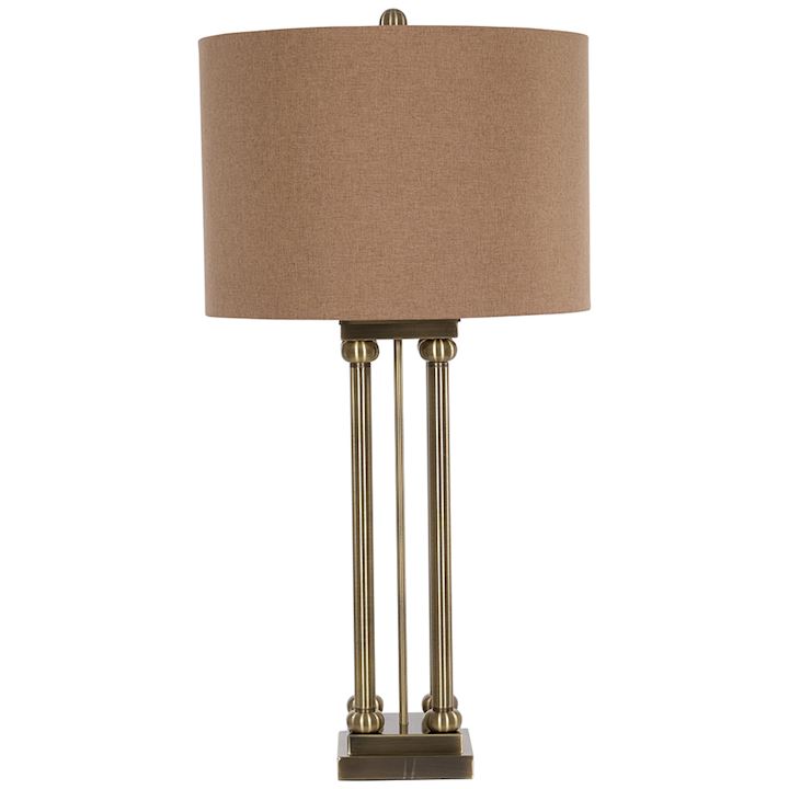 KNIGHTSBRIDGE A/Q BRASS TABLE LAMP 40x40x80cm