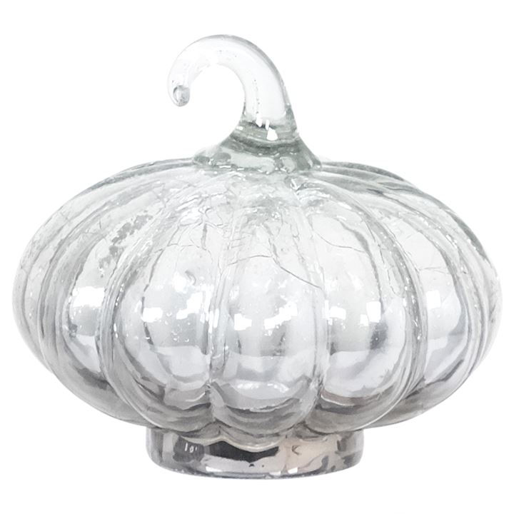 SMALL GLASS PUMPKIN 14x14x13cm