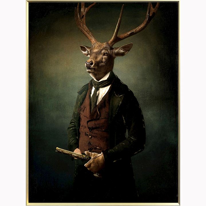 STAG FRAMED PICTURE 90x120cm