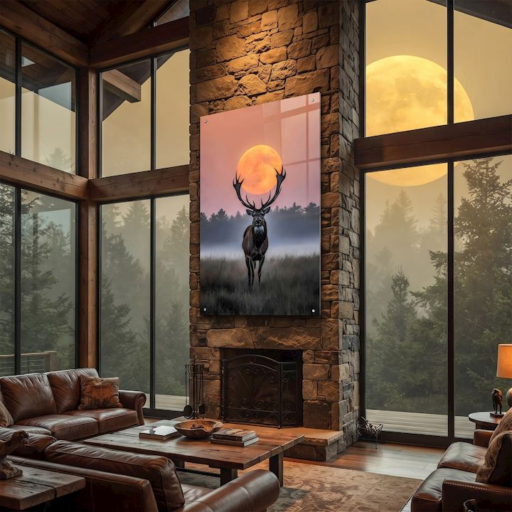 STAG AT DUSK 80x120cm