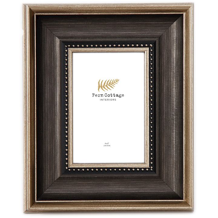 BLACK AND BRUSHED GOLD FRAME 4x6 (H19290)