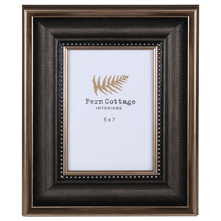BLACK AND BRUSHED GOLD FRAME 5x7 (H19291)
