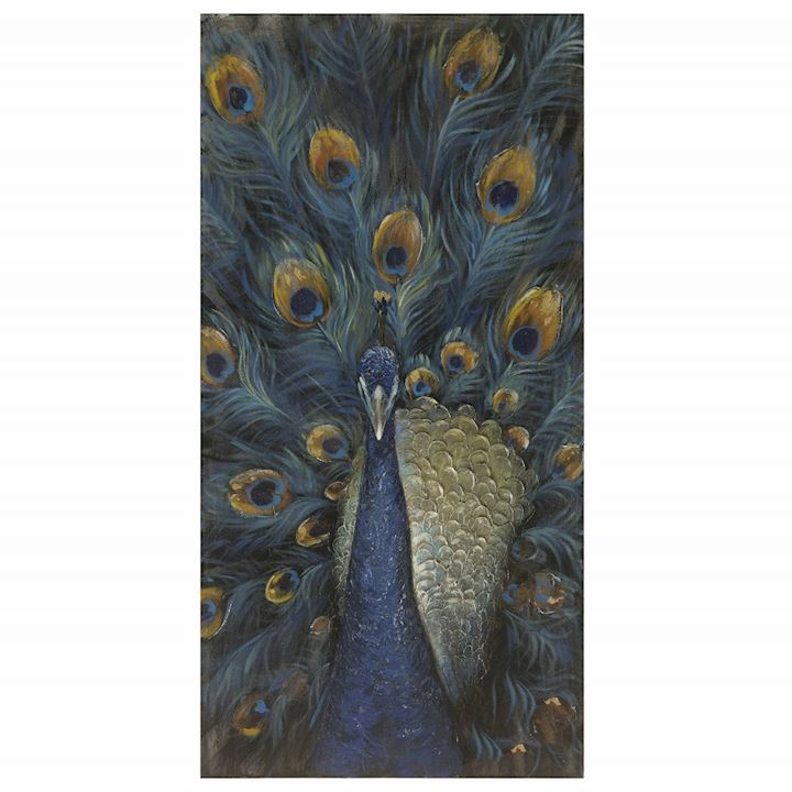 PEACOCK ON CANVAS 60x120cm