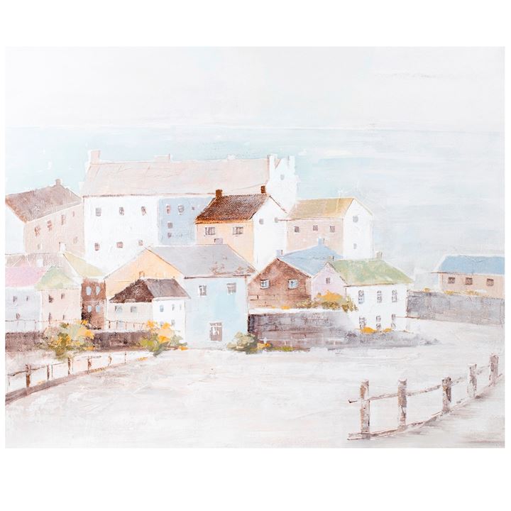 SEASIDE VILLAGE ON CANVAS 100x80cm