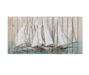 HANDPAINTED YACHTS ON CANVAS 60x120cm