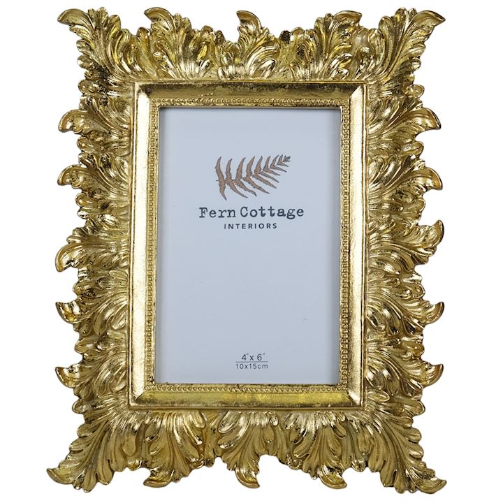 GOLD FEATHERED FRAME 4x6