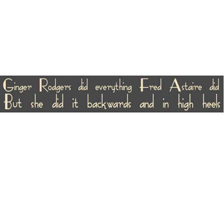 GINGER RODGERS PLAQUE 60x10cm