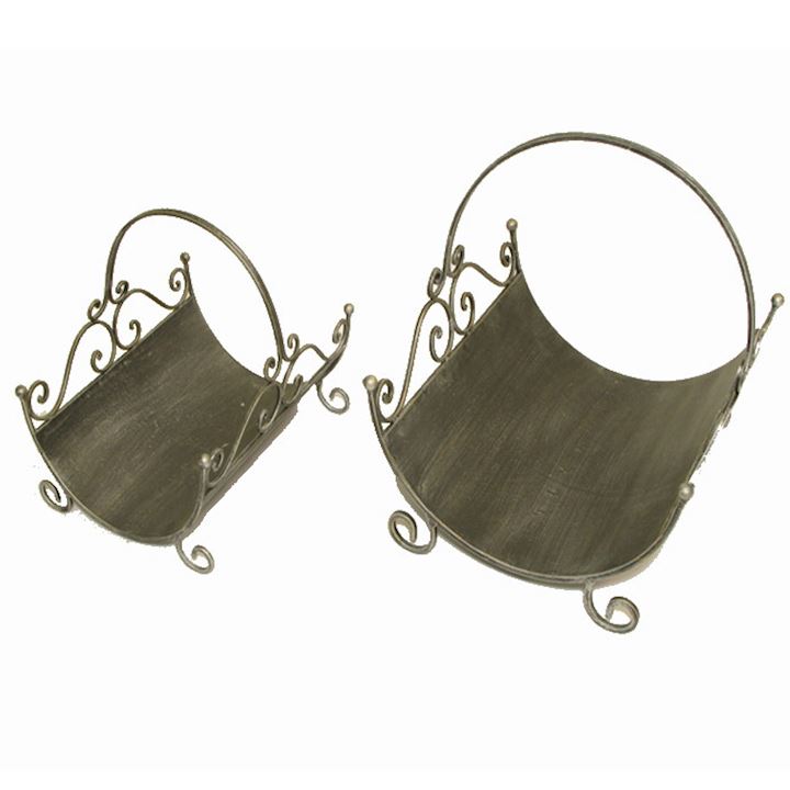 SET 2 LOG HOLDERS 43x41x47cm