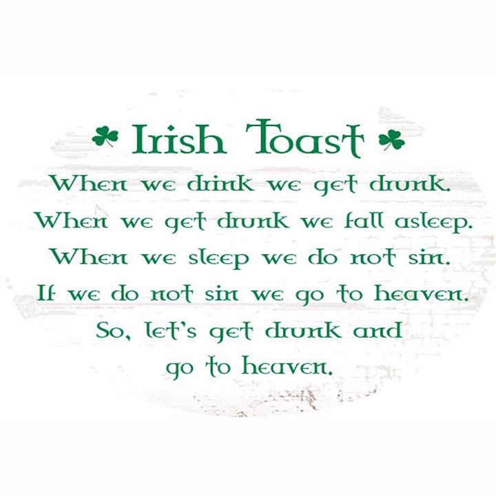 IRISH TOAST OVAL PLAQUE