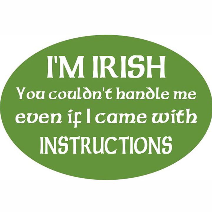 I'M IRISH OVAL PLAQUE