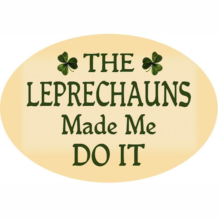 THE LEPRECHAUNTS OVAL PLAQUE