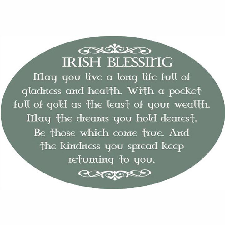 MAY YOU LIVE A LONG LIFE OVAL PLAQUE