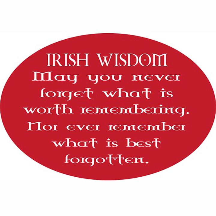 IRISH WISDOM OVAL PLAQUE