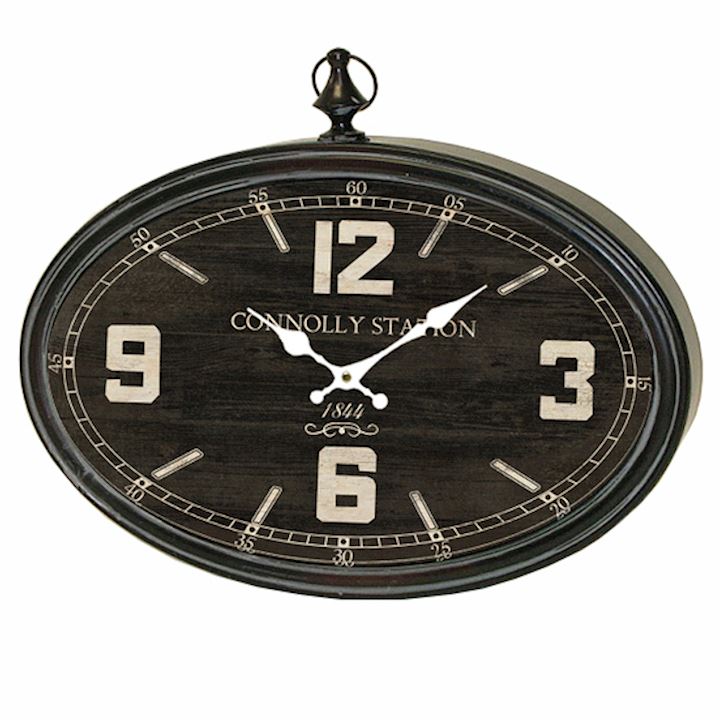 OVAL CONNOLLY STATION CLOCK 50x38cm