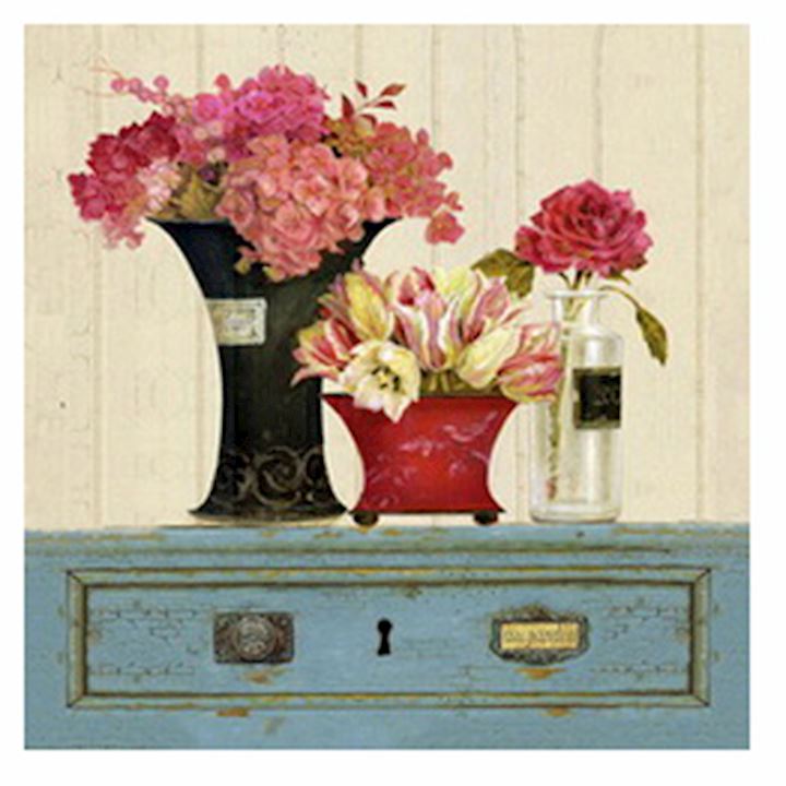 SPECIAL...KITCHEN CANVAS WITH FLOWERS 38x38cm