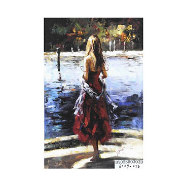 GIRL STANDING HAND P'TD 50x70CM