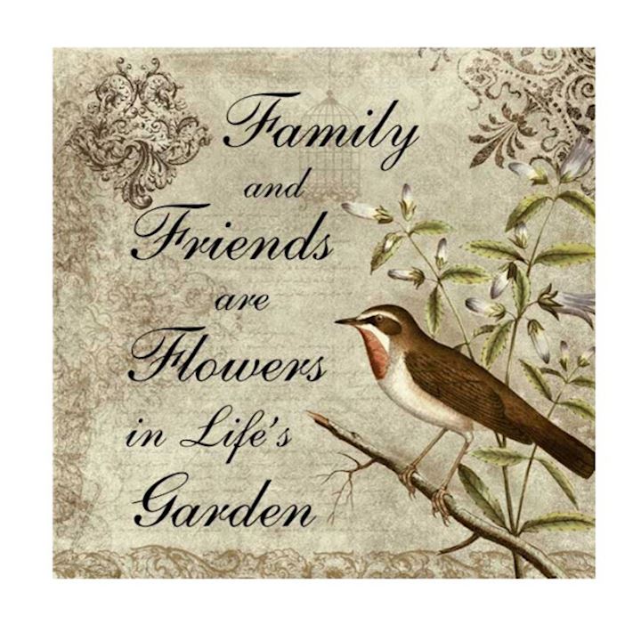 FAMILY & FRIENDS PLAQUE 25x25cm