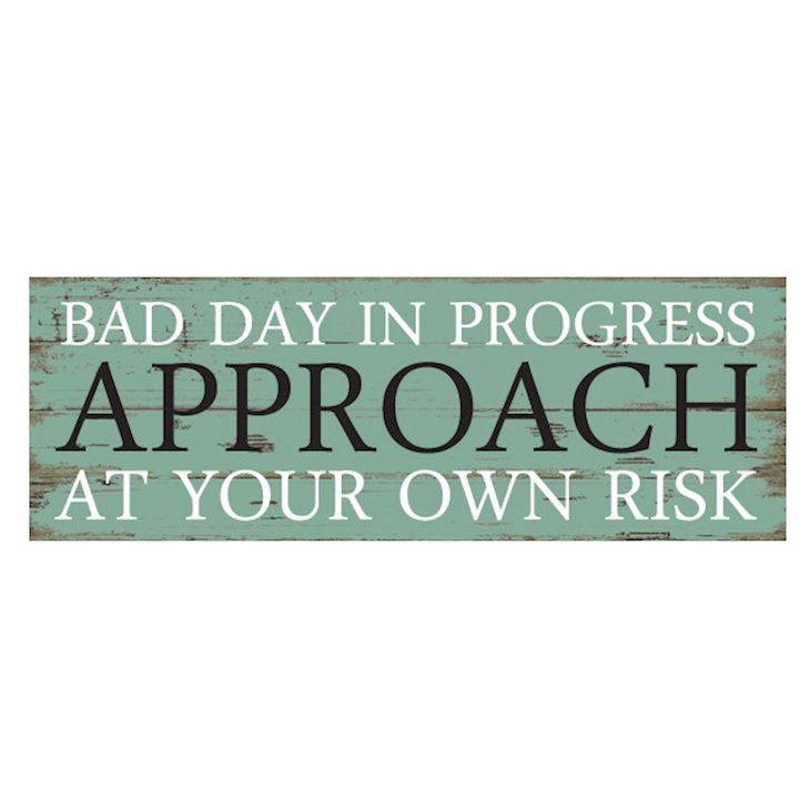 BAD DAY PLAQUE 40x14cm