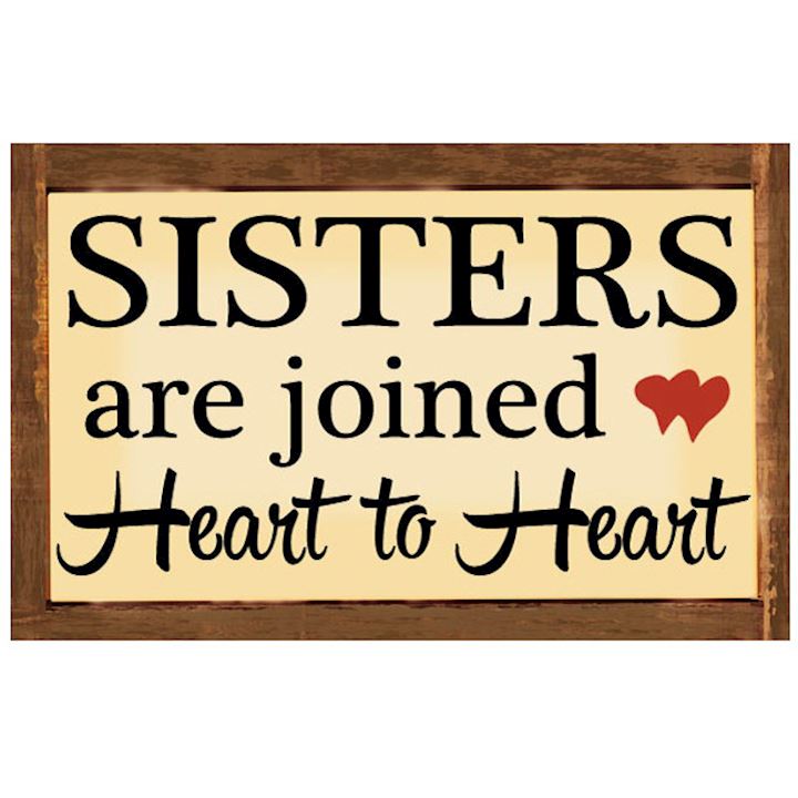 SISTERS PLAQUE 25x16cm