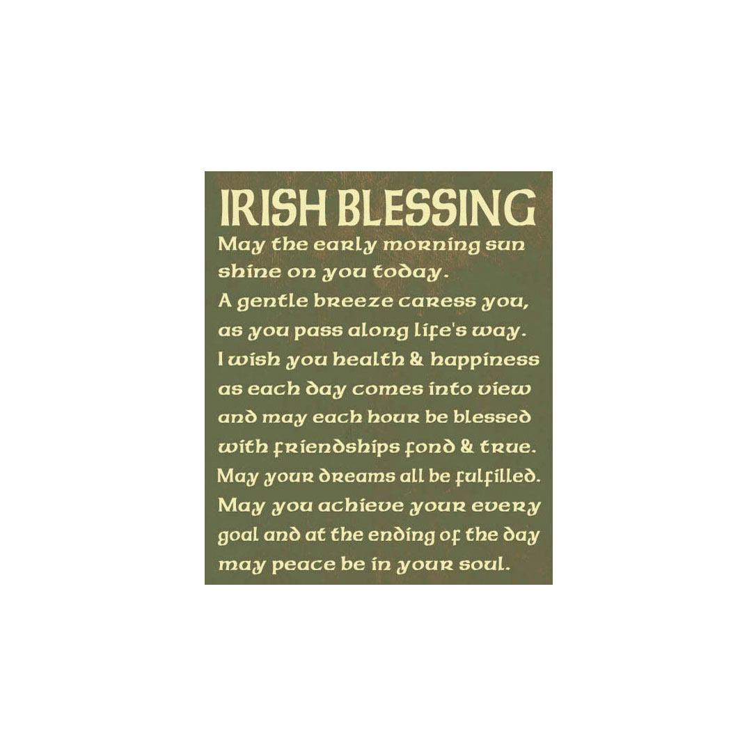 IRISH BLESSING PLAQUE/ROPE 18x22cm
