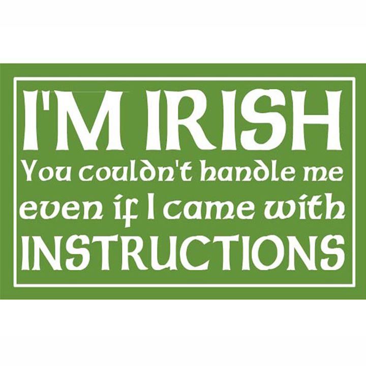 I'M IRISH PLAQUE/ROPE 24x15cm