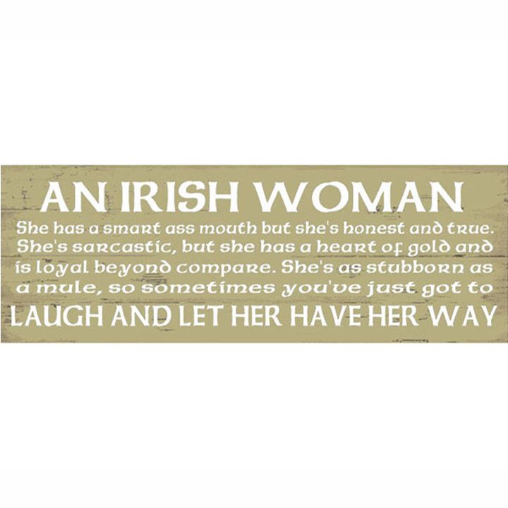 IRISH WOMAN PLAQUE/ROPE 34X12cm