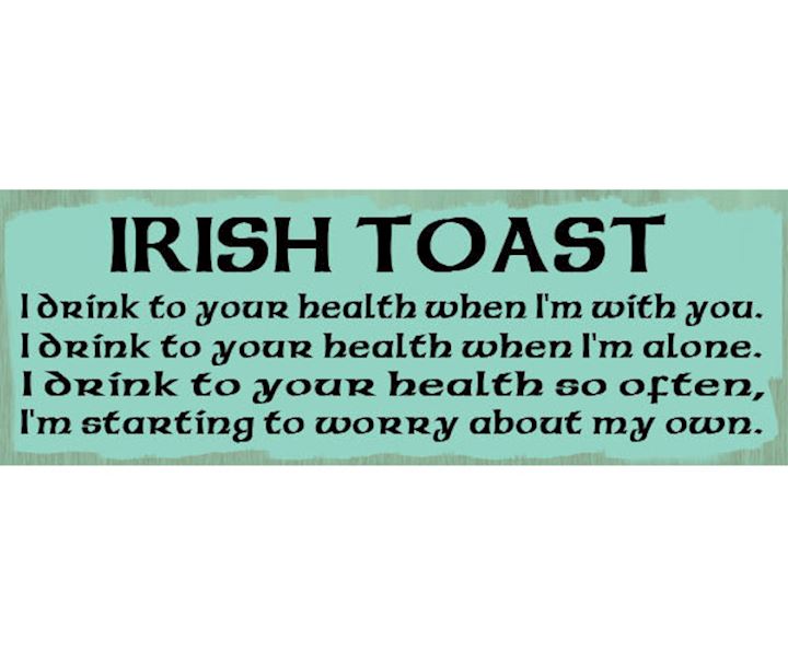 IRISH TOAST PLAQUE/ROPE 34x12cm