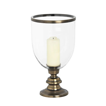 LARGE A/Q BRASS CANDLE LAMP