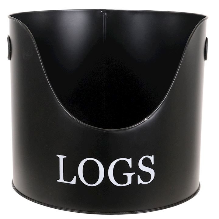 BLACK LOG HOLDER 34x34x30cm