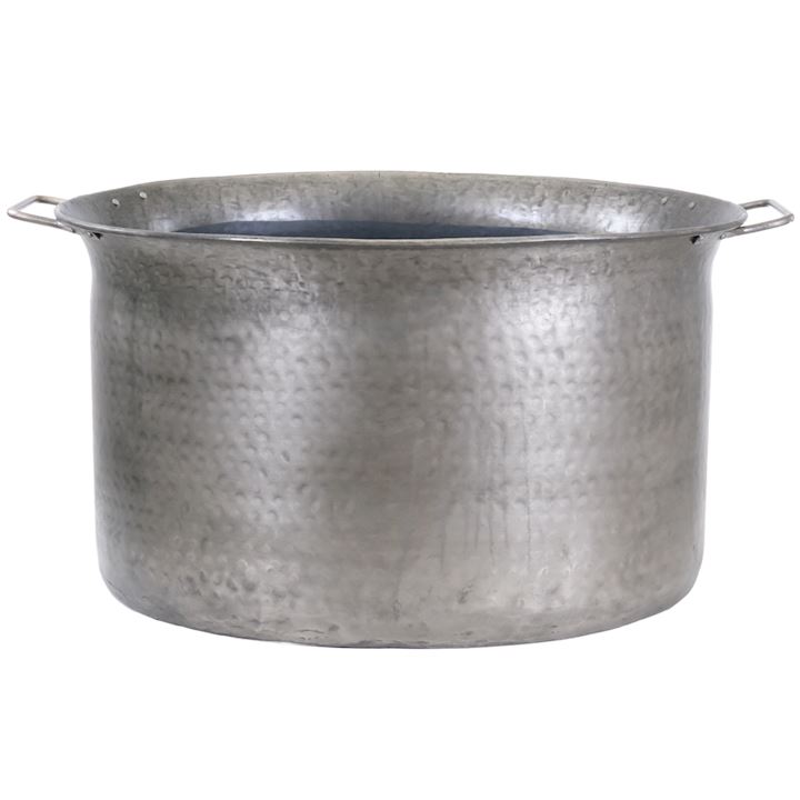 A/Q PEWTER LOG BUCKET 70x49x36cm