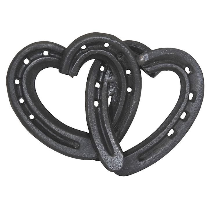 INTERLINKED HEART HORSESHOES 18x4x12cm  (H11411)