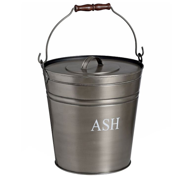 PEWTER ASH BUCKET WITH LID
