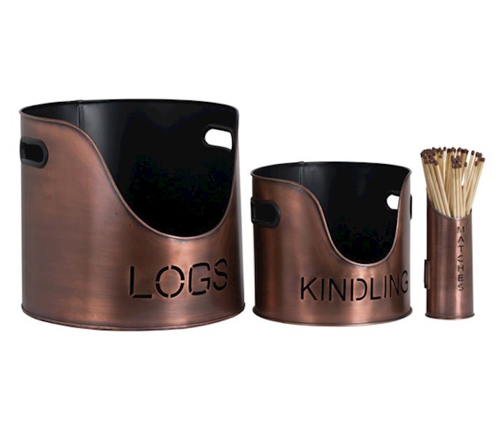 A/Q COPPER FIRESIDE SET 3 (19141) 33x33x29 L