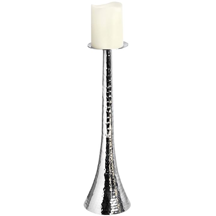 SMALL NICKEL CANDLE HOLDER 41cm (H16130)