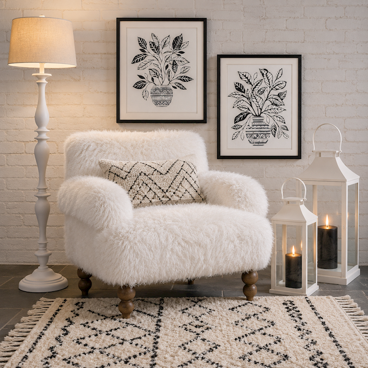 *PLUSH ARM CHAIR 89x83x93cm