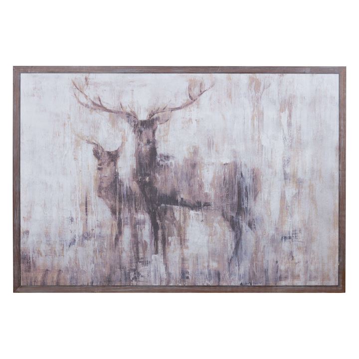 STAGS IN THE WILDERNESS ON CEMENT BOARD
