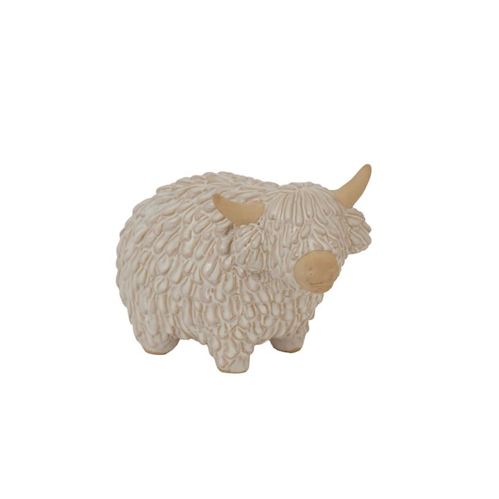 MEDIUM ALORA CERAMIC HIGHLAND COW 14x20x11cm