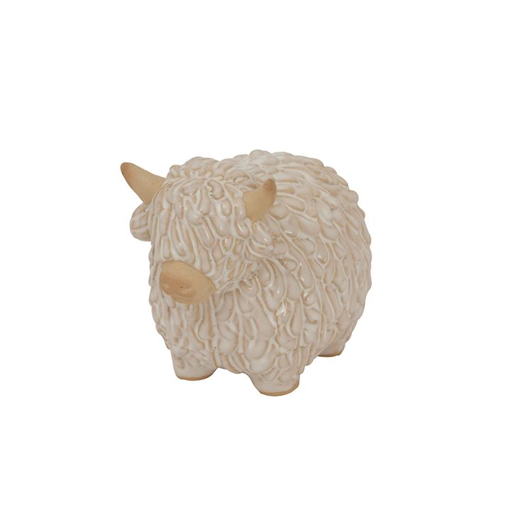 ALORA CERAMIC HIGHLAND COW 11x14x9cm